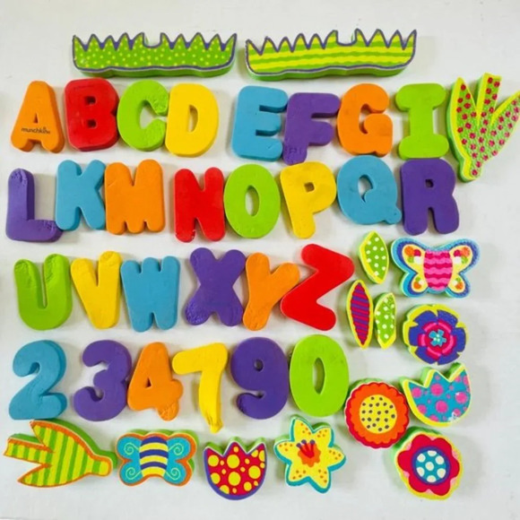 Foam Letters Numbers Flowers Butterfly Cactus Alphabet Kids Learning Educational - Picture 9 of 9